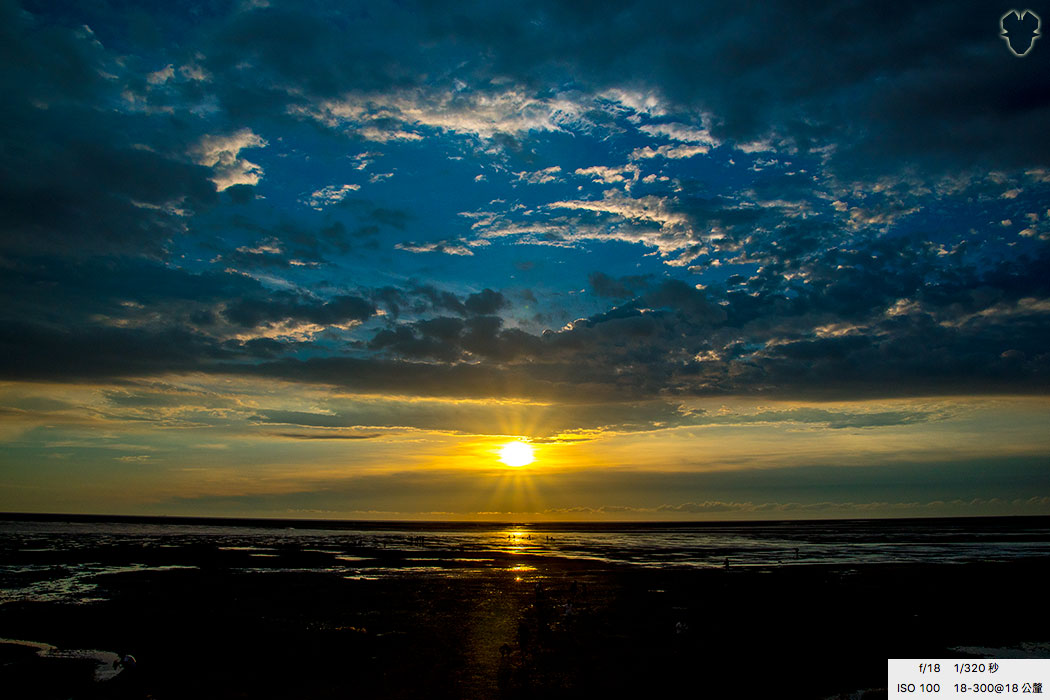 新竹海邊的夕陽